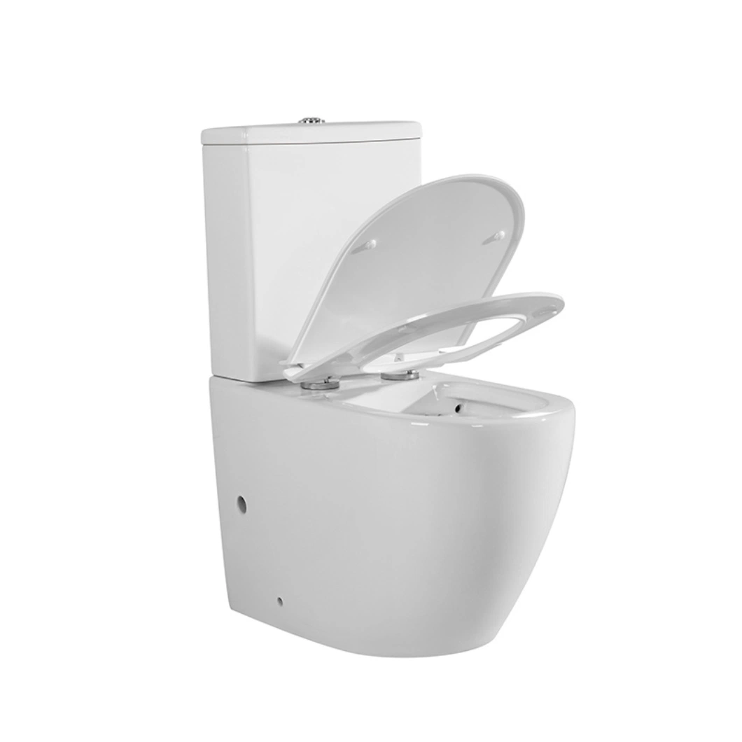 Australian Standard Water Mark P-Trap Bidet Bathroom Ceramic Sanitary Ware Two Piece Washdown Wc Water Closet Toilet with Toilet Set Bowl Seat Cover