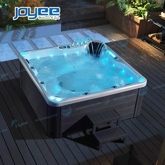 Joyee em promoção de estoque externo para 5 pessoas massagem jardim SPA banheira de hidromassagem externa banheira de hidromassagem externa Jaccuzi